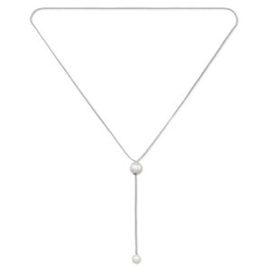 Vita‎ Fede O'hara Silver Pearl Lariat Necklace